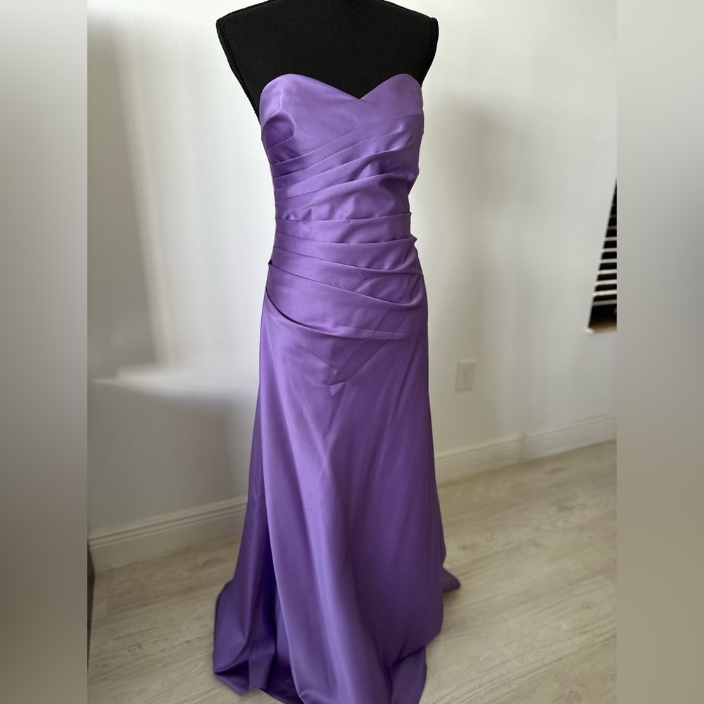 Alfred Angelo Purple Ruched A-line Gown